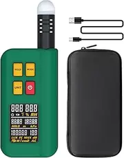 GX1 Handheld Environmental Meter Rechargeable with Digital Light Meter Decibel Meter Barometer Altitude Meter Temperature and Humidity Meter 6-in-1, Colour Display Data Hold Smart Testing