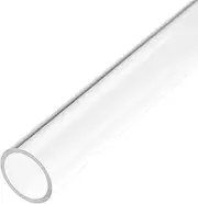 uxcell Clear Rigid Acrylic Pipe 26mm ID x 30mm(1 3/16") OD x 0.5m(20"), 2mm(3/32") Wall Round Tube Tubing