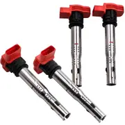 [MaXpeedingrods] 4x compatible for AUDI R8 Red Coil Packs Set 2.0TFSI/2.0TSI A3/Compatible for GOLF 5/LEON 06E905115E