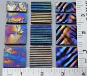 12- MIXED SIZES & TEXTURES FRACTURED REED SOFT RIPPLE BULLSEYE 3mm GLASS 90 COE