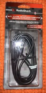 RadioShack - 8FT Headphone/Computer Speaker Extension Cord - Shielded; New