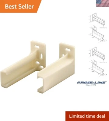 Durable Plastic Drawer Track Back Plates, Off-White, 75lb Capacity, Pack of 100