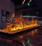 Electric Fireplace - 3D LED Water Vapor Atomizing Fireplace - Monochromatic