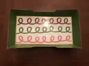 Jaye's Studio Red, Green and Pink Loop Metal Guest Towel Tray, New in Packaging