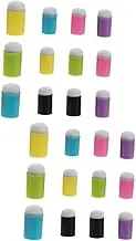 DOITOOL 2sets Finger Sponge Dauber Versatile Ink Blending Tool for Painting Stenciling and Crafting Mixed Color Sponge Brushes for Art Projects 12pcs*2