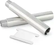 TAISHER 2PCS Stainless Steel Pipe Fittings, 1/4" NPT Male x 1/4" NPT Female Threaded, 6" Length Nipple Cast Pipe