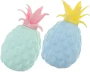 BCOATH 2Pcs Cartoon Pineapple Squeeze Soft Sensory Balls for Adults Cute Grip Exercise for Anxiety Relief for Fidgeting and Desk Decoration