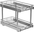 Hold N’ Storage Pull Out Cabinet Organizer 2 Tier – Heavy Duty Metal with Lifeti