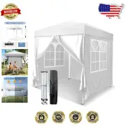 Outdoor 6.5' x 6.5' Pop-Up Gazebo Canopy with Sidewalls - Waterproof & UV Safe