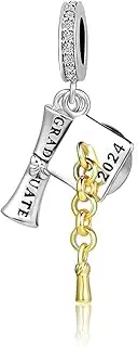 [QeenseKc] Class of 2023 Graduation Charm Graduation Hat Diploma Bead for Pandora Bracelet