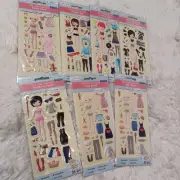 Bundle 5 GIRL Dress Up The Doll Toy, Fashion Stickers age 6+