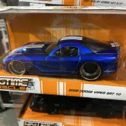 JADA BIGTIME MUSCLE BTM 2008 DODGE VIPER SRT10 BLUE / WHITE 1:24 DIECAST #174
