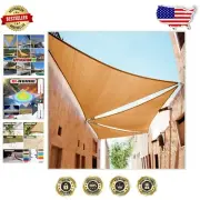 Custom 9' x 16' Sand Beige Right Triangle Sun Shade Sail with 95% UV Protection