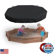 Waterproof Octagon Sandboxes Cover, Upgraded with Wire Rope and Winch Fixed I