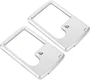 OSALADI 2pcs Reading Magnifier Sheets with Light Portable Pocket Magnifier for Seniors and Adults for Reading Books Observing and Measuring and Practical Design