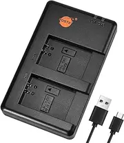 [DSTE] CB-2LG CB-2LH Battery USB Dual Quick Charger Compatible for NB-13L Battery,Canon PowerShot SX740 HS,PowerShot G5X,G7X,G9X,G7X Mark II,G9X Mark II,SX720 HS,SX620 HS,G1 X Mark III Digital Camera