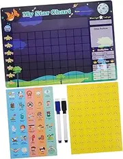DOITOOL Potty Training Chart with Reward Stickers Magnetic Routine Board for Erasable Behavioral Chart Encourages Positive Habits and Goal Setting for Various Ages