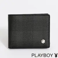 在飛比找momo購物網優惠-【PLAYBOY】中翻短夾 New century系列(灰色