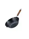 Japanese Premium Hammered Iron Wok with extra handle and Gift Box (Gas & IH)
