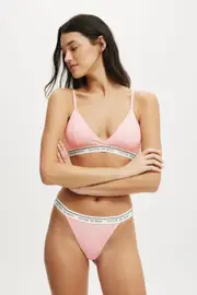[Body] Body - Branded Cotton Cross Over Bralette - Blushing bride XL BLUSHING BRIDE