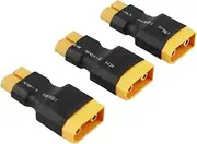 OliYin 3pcs XT90 to XT60 Connector Adapter (Pack of 3) - Black, XT-90 to XT-60, Compatible with Electric Quadcopters, Speed Controls & Chargers