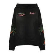 [Amiri] Amiri Palm-tree Embroidered Hoodie M BLACK