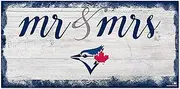 MLB Toronto Blue Jays Unisex Toronto Blue Jays Script Mr & Mrs Sign, Team Color, 6 x 12