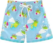 [RPLIFE] Boy Swim Trunks, Anti-Chafe Swim Trunks Boys 2 T, Cute Cartoon Frogs Swimming