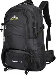 60L Camping Backpack Trekking Backpack Large Hiking Cycling Sports Backpack for Men Women Black