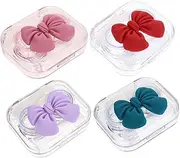[KOCKSHION] 4 Sets Cute Travel Case Outdoor Lens Container and Makeup Holder for Contacts Includes and Cosmetic Lens Cases for Women