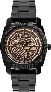 [FOSSIL] Men's Black Stainless Steel Machine Analogue Watch, 45mm