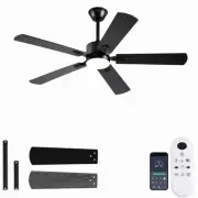 52 inch Modern Ceiling Fans with Lights APP/Remote Control, Low Profile Rever...