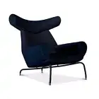 Replica Hans Wegner Ox Chair | Black Velvet