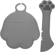 Toyvian 1Set Pet Food Can Lid Spoon Kit Cat Food Covers with Spoon Protective Seal for Freshness Convenient Feeding for Cats Pets