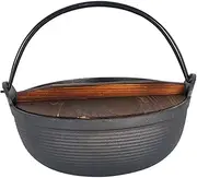 GANAZONO 1Set Outdoor Cast Soup Pot Portable Hanging Cooking Pot for Camping Non Stick Hot Pot for Picnic and Campfire Cooking Durable and Easy to Clean Cookware