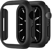 [Adepoy] Compatible with Apple Watch Series 7 Screen Protector, PC Case Slim Tempered Glass Screen All-Around Bumper Protector Protective Cover for iWatch Series 7