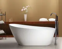在飛比找Yahoo!奇摩拍賣優惠-《優亞衛浴精品》獨立式壓克力浴缸 150/160cm