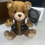 HARLEY DAVIDSON Bean Bag Plush "Motorhead" Biker Teddy Bear 1997 Plush