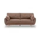 3 Seater Modular Linen Fabric Sofa Bed Couch Futon Brown