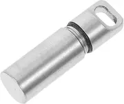 Stainless Steel Canister Holder Durable Outdoor Storage Case for Pills Capsules and More for Camping Hiking and Emergency Use Compact Design