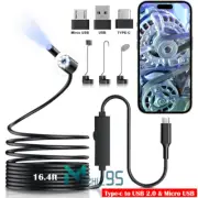 8LED HD Snake Endoscope Borescope Inspection Camera for USB to Type C Android PC