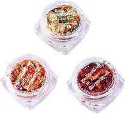 BAZEITFLOW Gilding Flakes for Nail Art Beautiful Gold and Foil Flakes DIY Manicure Supplies for Home Professional Use Safe and Durable Nail Charms