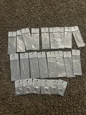 lot of .925 Sterling Silver Chains and Ring- 17 Chains And 6 Rings. Retail: $504