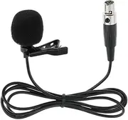 Lavalier Lapel Tie Clip-on Vacuum Tube Microphone Mini XLR 4Pin, Black