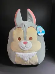 Squishmallow 14" Thumper Bambi Disney w/beaded "I ♡ SQUISH" Charm + Accessories
