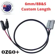 Solar Cable Anderson Style Plug To Solar Connection 6mm 8B&S Cable 50A 30cm 12m