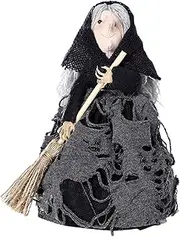 Witches Broom Wizard Scary Decoration - Vivid Witch Doll Halloween Decoration - Halloween Decoration Unique Handcrafted Halloween Doll Halloween Decoration Props
