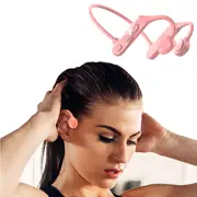 Bone Conduction Headphones Wireless Bluetooth 5.0 Sweatproof Sport Earphone-Pink