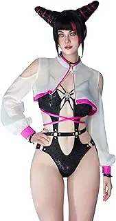 [Micotaku] Street Fighter 6 Juri Swimwear Set One-Piece Swimsuit Bathing Suit with Cover up