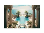 Poolside Beach Canvas Print